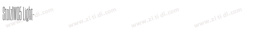 StolzlW05 Light字体转换 StolzlW05 Light字体转换